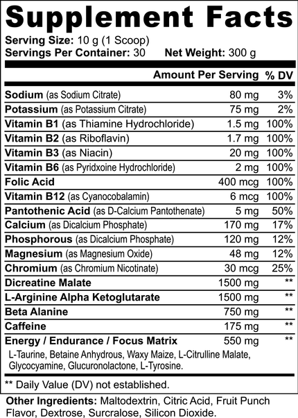 Pre-Workout Power Boost (Fruit Punch)